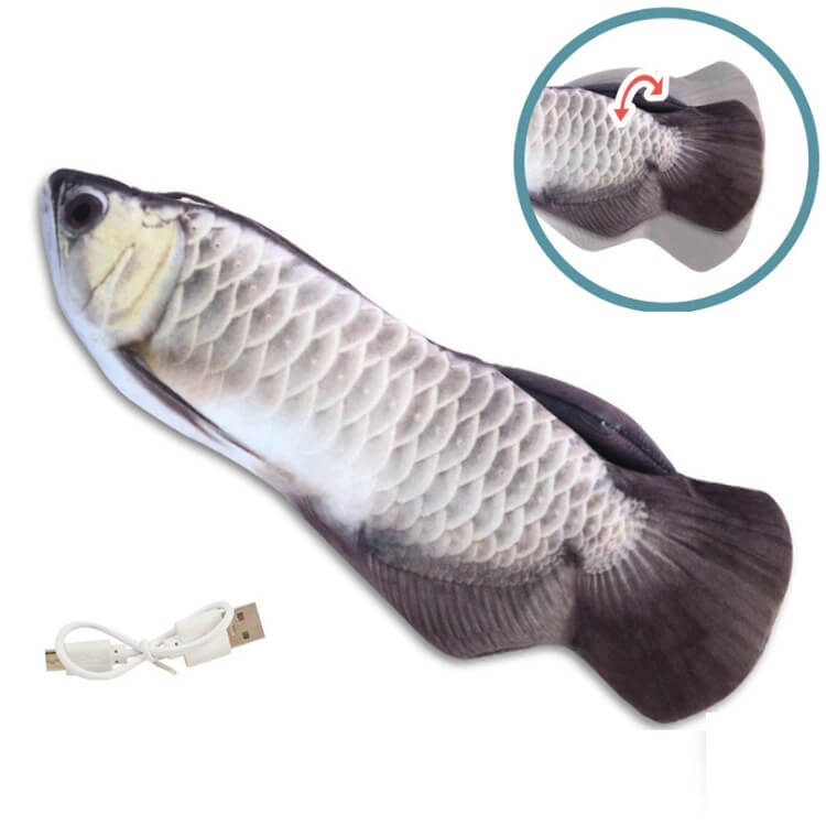 Interactive Fish Kicker Toy Electric Vibrating Play Toy For Indoor Cats Entertainment