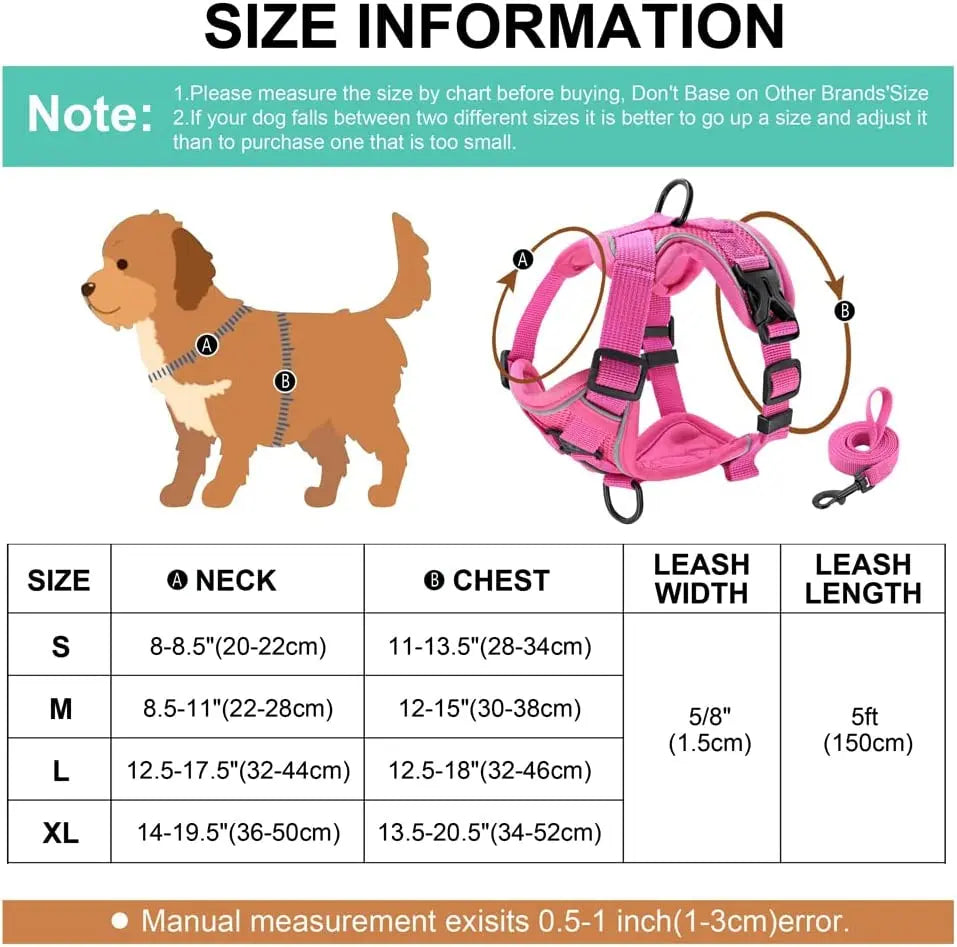 Reflective Breathable Adjustable Vest Harness And Leash Set For Puppies And Kittens