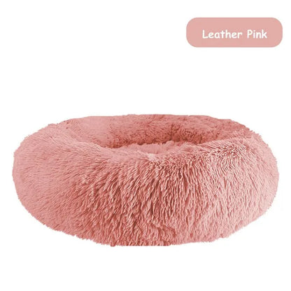 Super Soft Long Plush Round Pet Bed Warm Comfort Cushion For Small Medium Large Dogs
