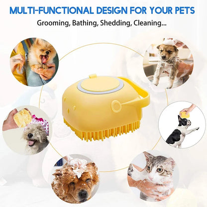 Soft Silicone Pet Grooming Bath Massage Gloves Gentle Cleaning Brush For Dogs And Cats