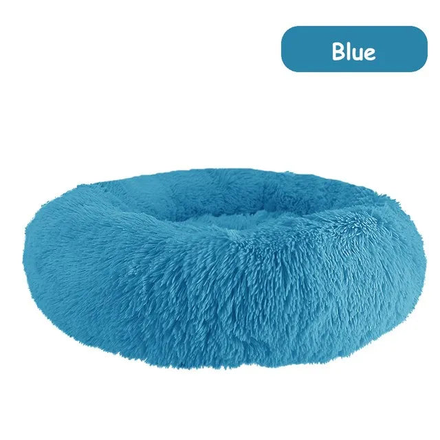 Super Soft Long Plush Round Pet Bed Warm Comfort Cushion For Small Medium Large Dogs