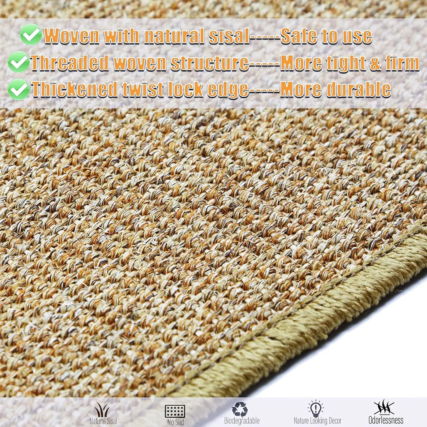 Sisal Cat Scratcher Mat Furniture Protection Pad For Sofa And Couch
