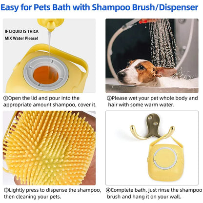 Soft Silicone Pet Grooming Bath Massage Gloves Gentle Cleaning Brush For Dogs And Cats