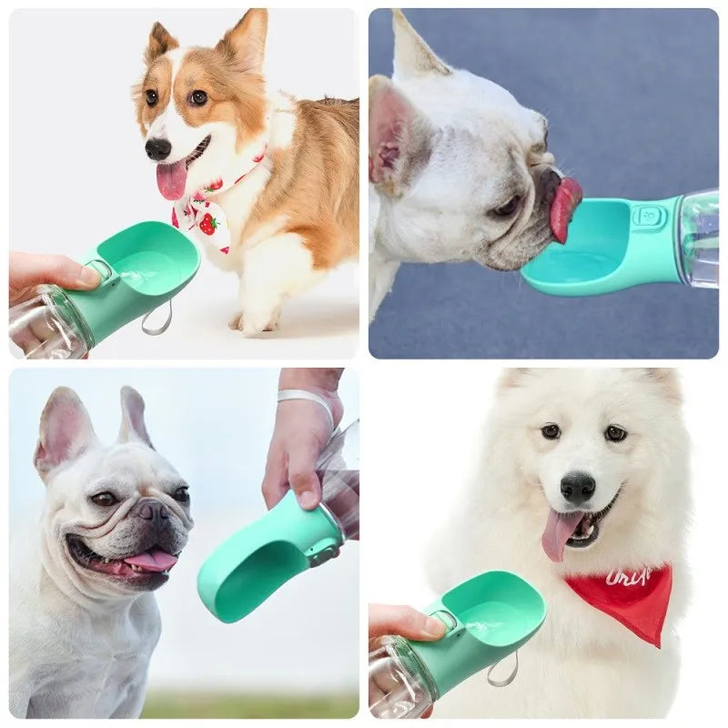Leak Proof Portable Pet Travel Water Bottle Drinking Bowl Dispenser For Dogs Cats Outdoor Use