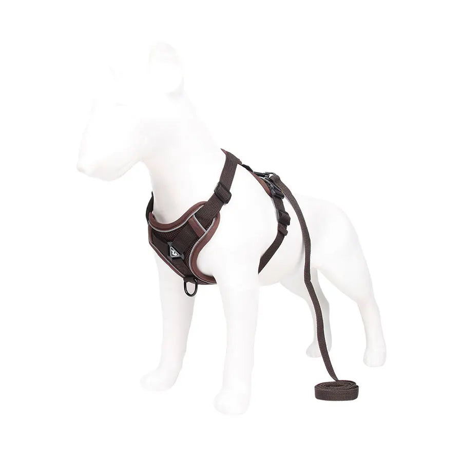 Reflective Breathable Adjustable Vest Harness And Leash Set For Puppies And Kittens