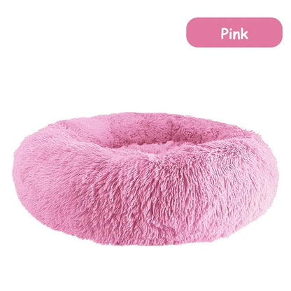 Super Soft Long Plush Round Pet Bed Warm Comfort Cushion For Small Medium Large Dogs
