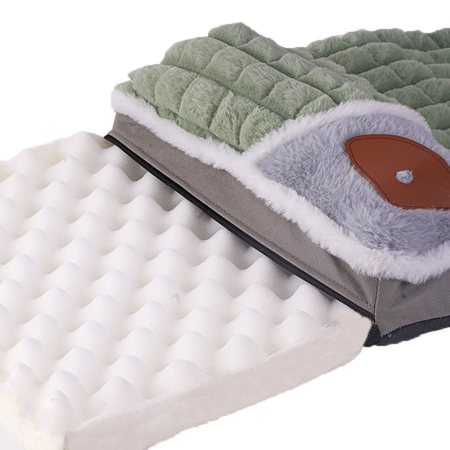 Pet Cervical Support Dog Bed Mat Detachable Washable Dog House For Indoor Pets