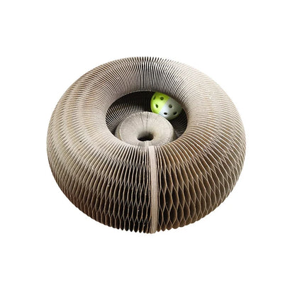 Round Corrugated Cat Scratcher Board Durable Scratching Pad For Claw Grinding