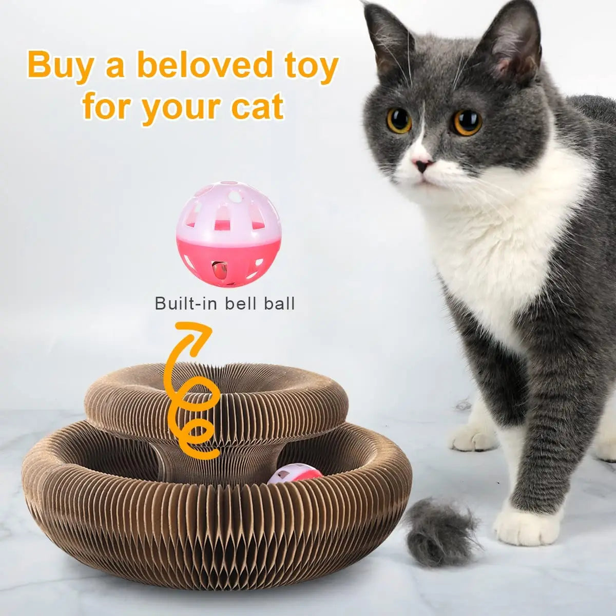 Round Corrugated Cat Scratcher Board Durable Scratching Pad For Claw Grinding