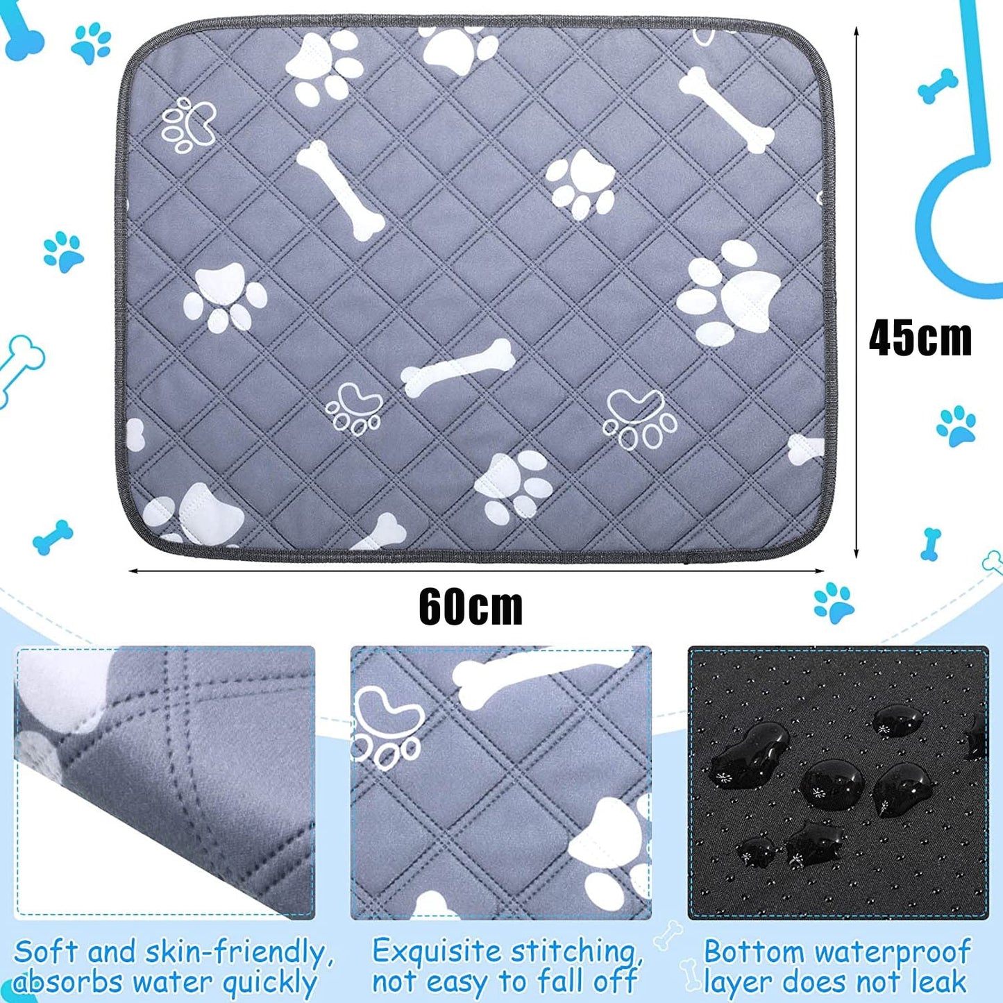 Reusable Absorbent Pet Pee Pad Mat For Dogs And Cats Indoor Training