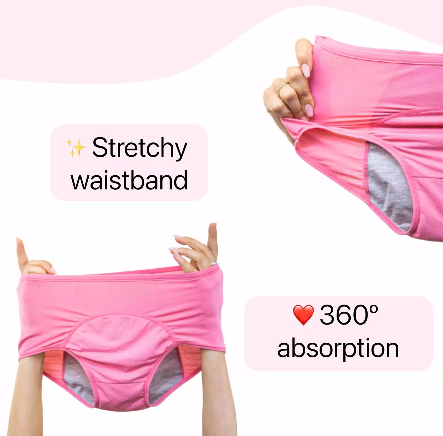 🌸Last Day-Buy 1 Get 3 Packs & Each ONLY ￡3.99!!🎉2026 Best Seller High Waist Leak proof panties✨Butter-Soft & Stretchy🍃