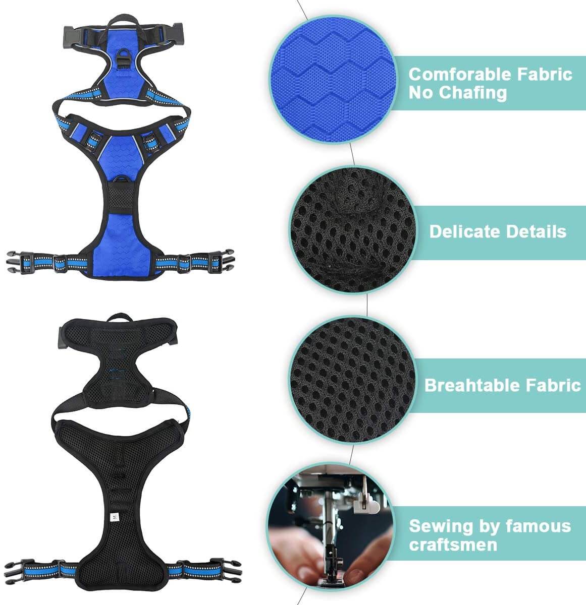 No Pull Adjustable Safety Dog Harness For Small Medium Large Breeds