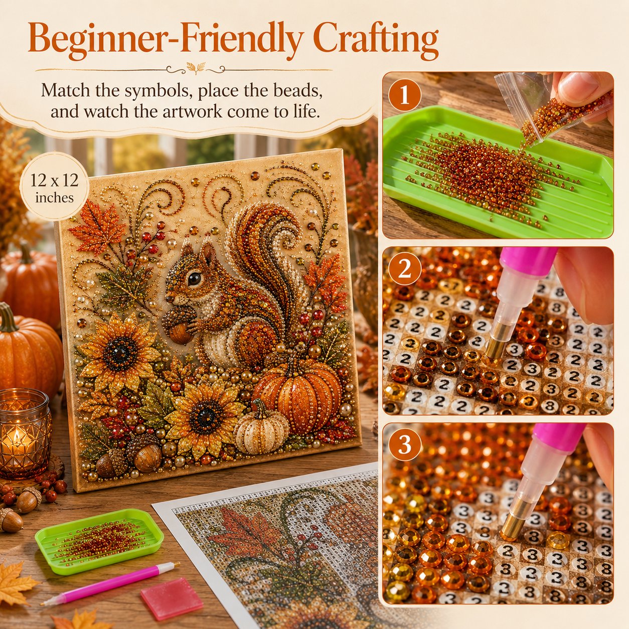 Autumn Pearl Painting Kit DIY Fall Home Art Craft