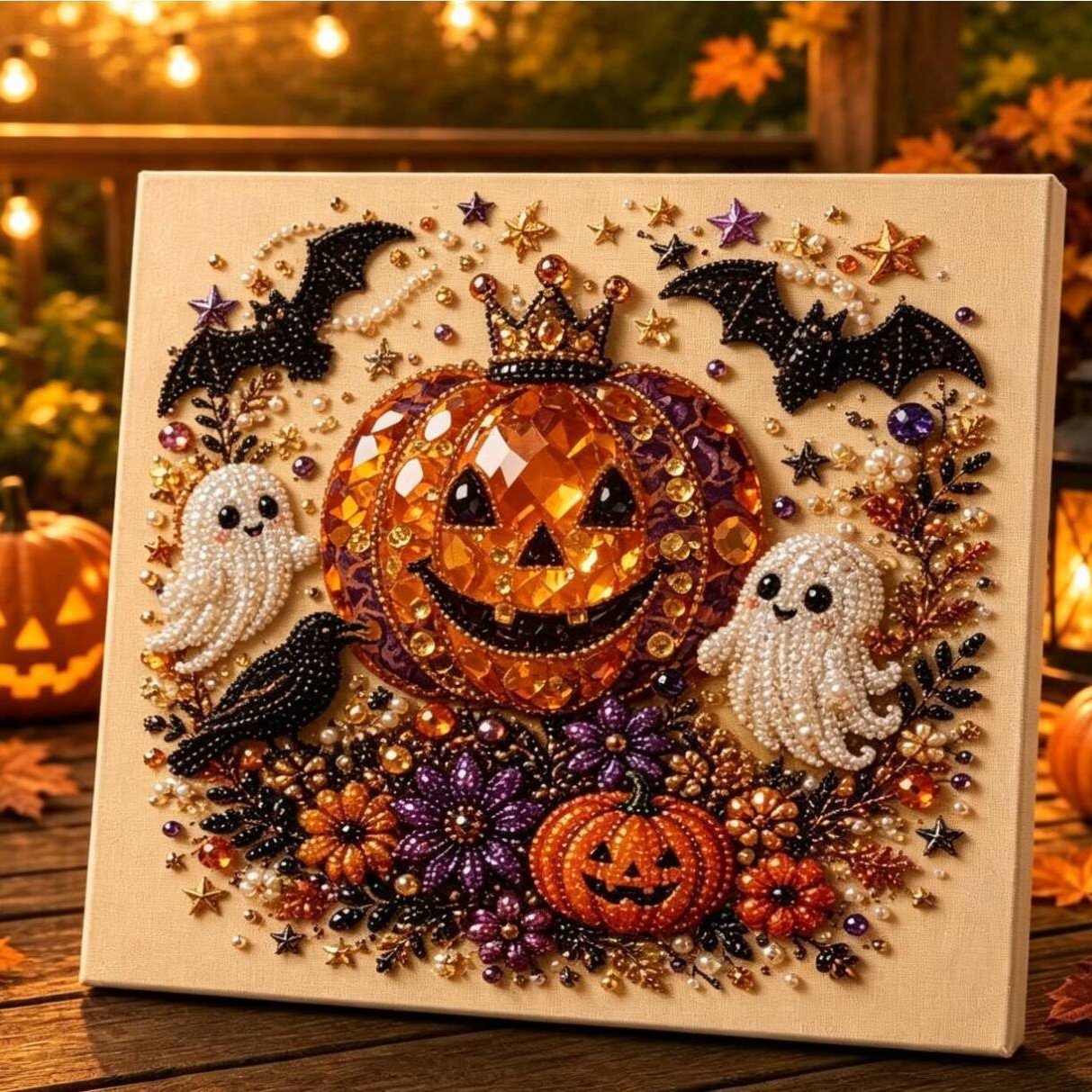 Halloween Pearl Diamond Art DIY Decor Craft Kit