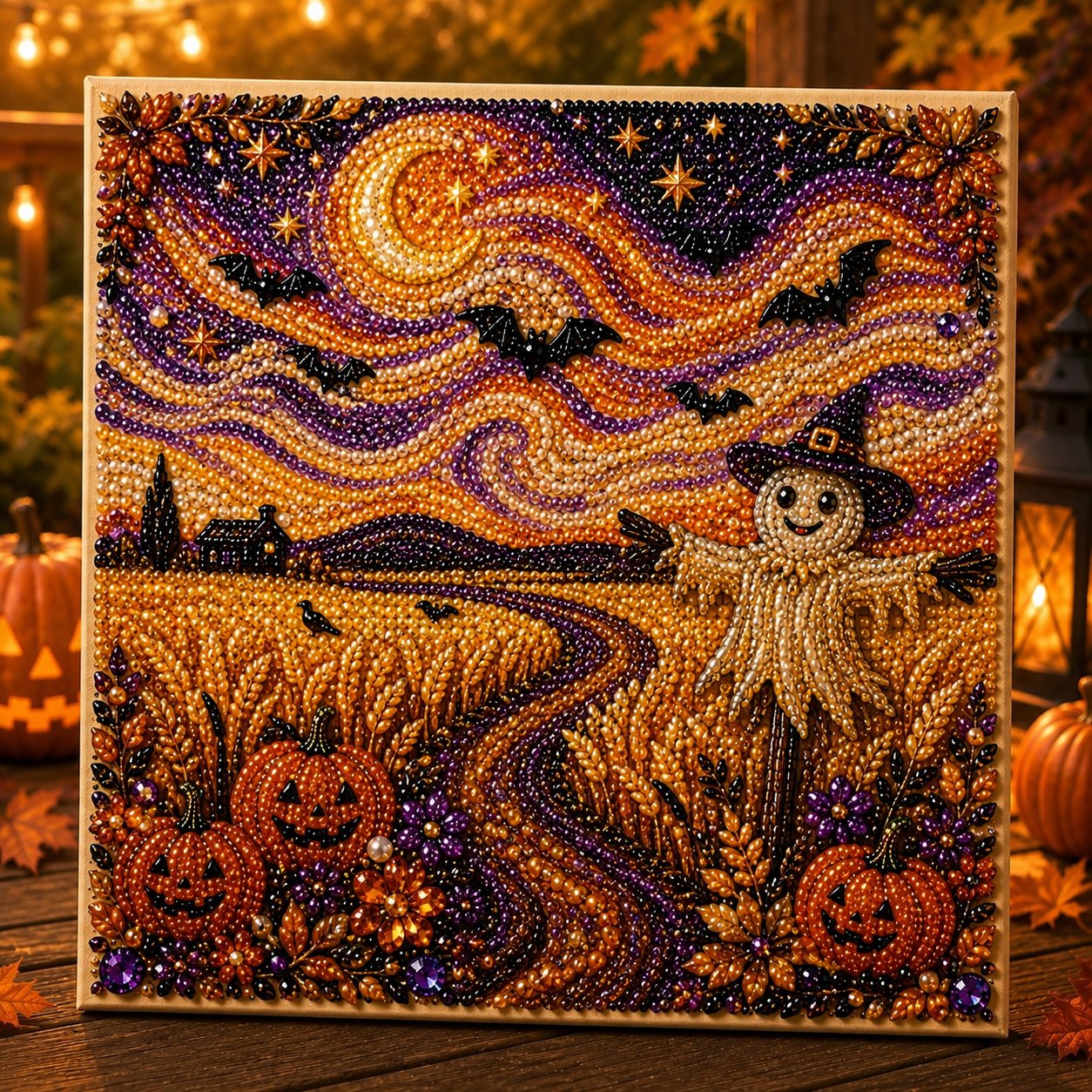Premium 3D Pearl Halloween DIY Wall Decor Kit
