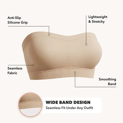 ⏳LAST DAY SALE !!🔥Aurelle™ No-Slip Convertible Bandeau – 3-Way Wear, Wire-Free & Trusted by 50K+ Women👙🇬🇧