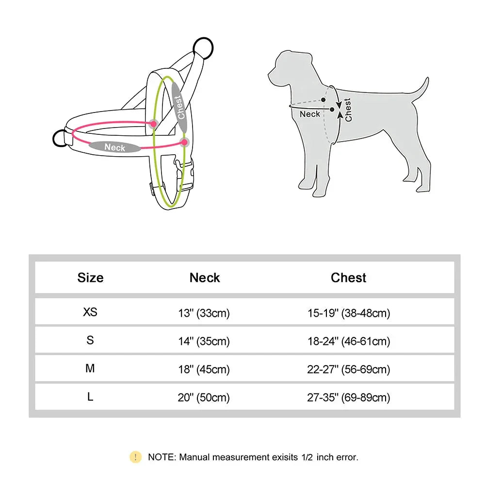 Adjustable Dog Harness - Nylon Padded Comfort - Harness for Walking Dogs