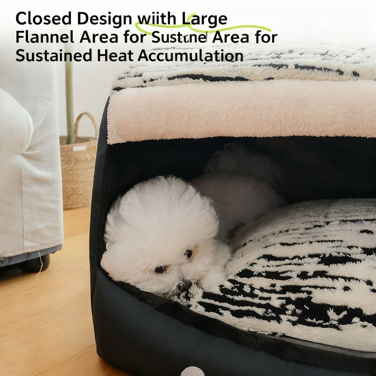 All-Season Enclosed Pet Bed - Removable and Washable