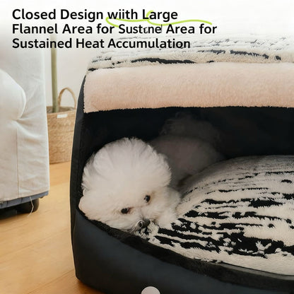 All-Season Enclosed Pet Bed - Removable and Washable