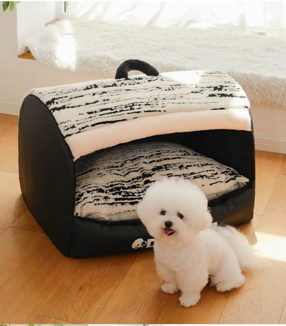All-Season Enclosed Pet Bed - Removable and Washable