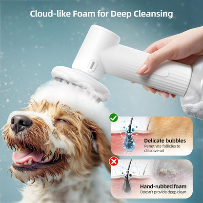 Automatic Foaming Pet Bath Brush