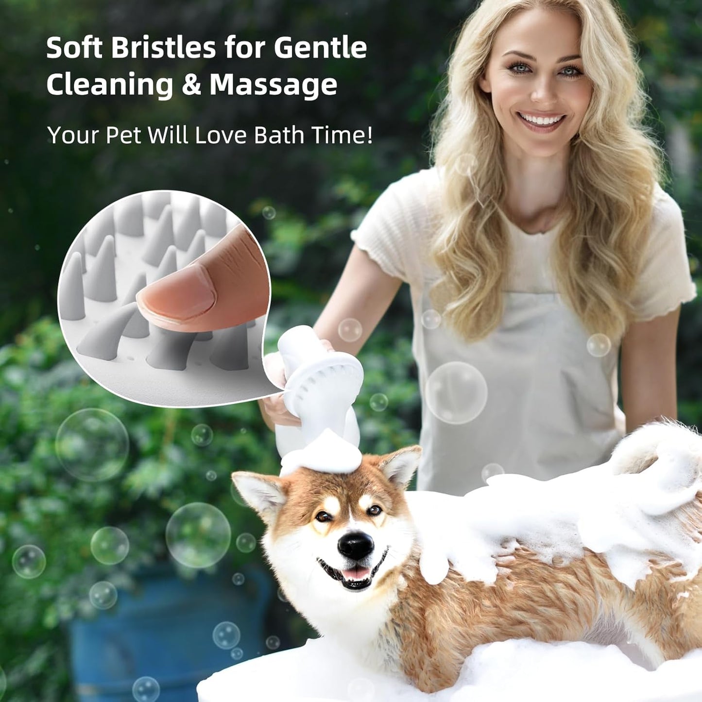 Automatic Foaming Pet Bath Brush
