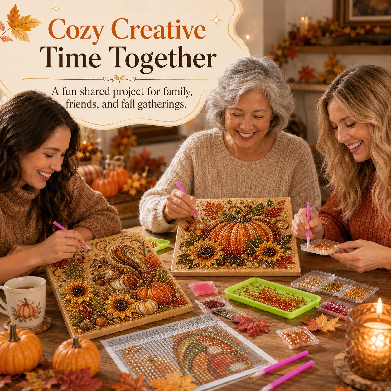 Autumn Pearl Painting Kit DIY Fall Home Art Craft