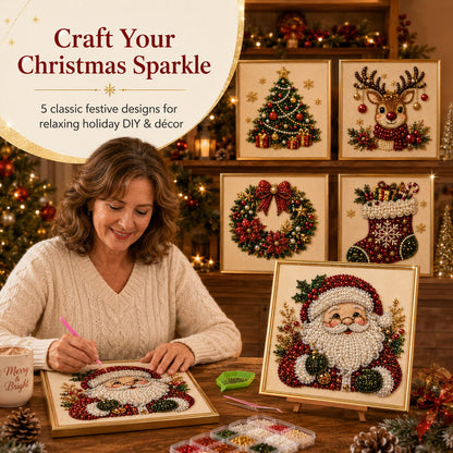 Framed Christmas Pearl Diamond DIY Art Kit