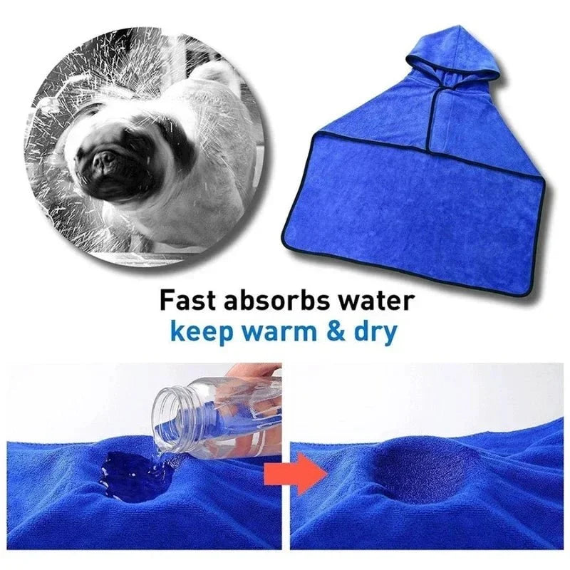 Bathrobe Microfiber dry Quickly Full Coverage with Hat