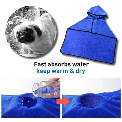 Bathrobe Microfiber dry Quickly Full Coverage with Hat