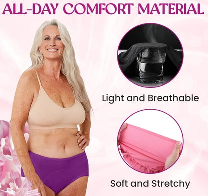 🌸Last Day-Buy 1 Get 3 Packs & Each ONLY ￡3.99!!🎉2026 Best Seller High Waist Leak proof panties✨Butter-Soft & Stretchy🍃