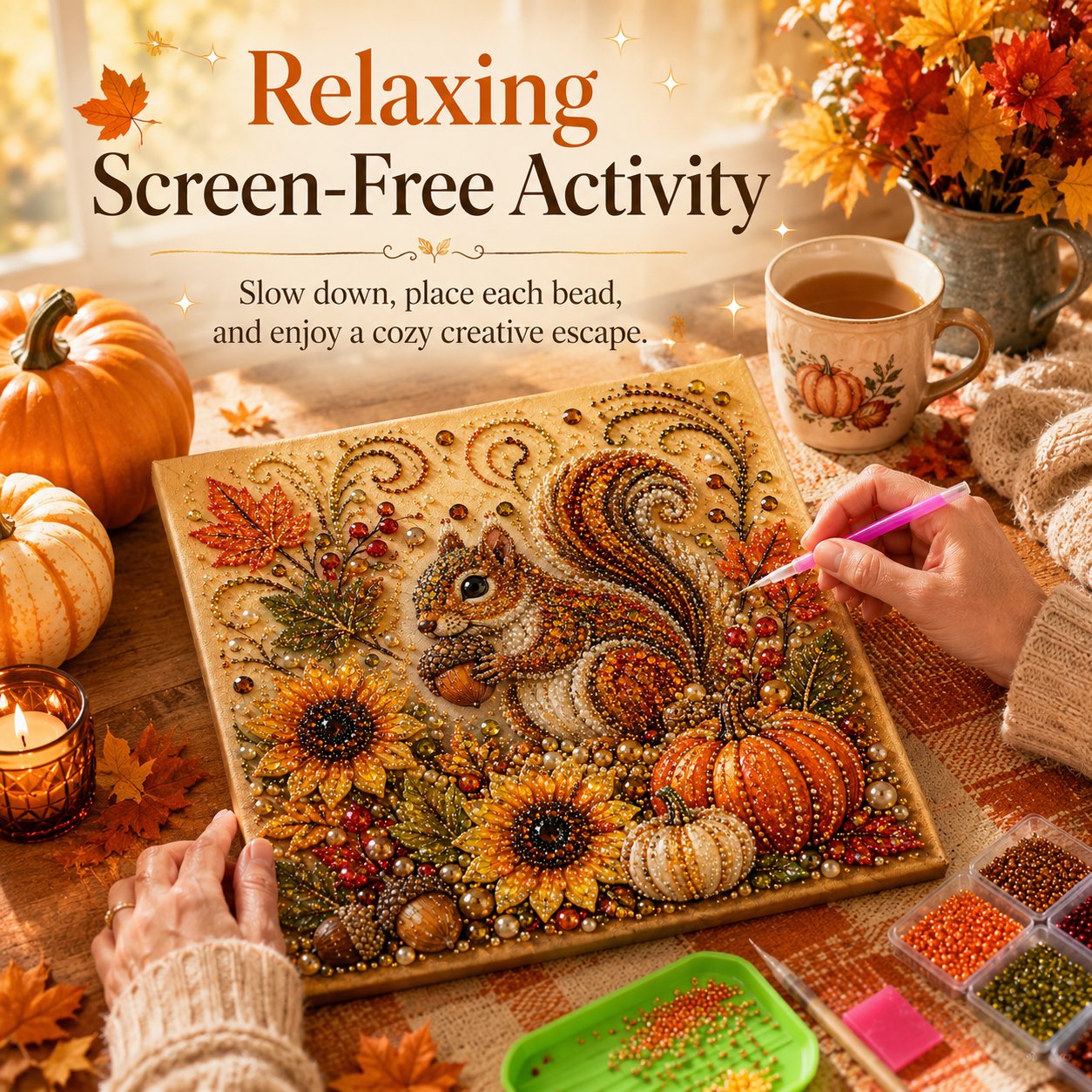 Autumn Pearl Painting Kit DIY Fall Home Art Craft