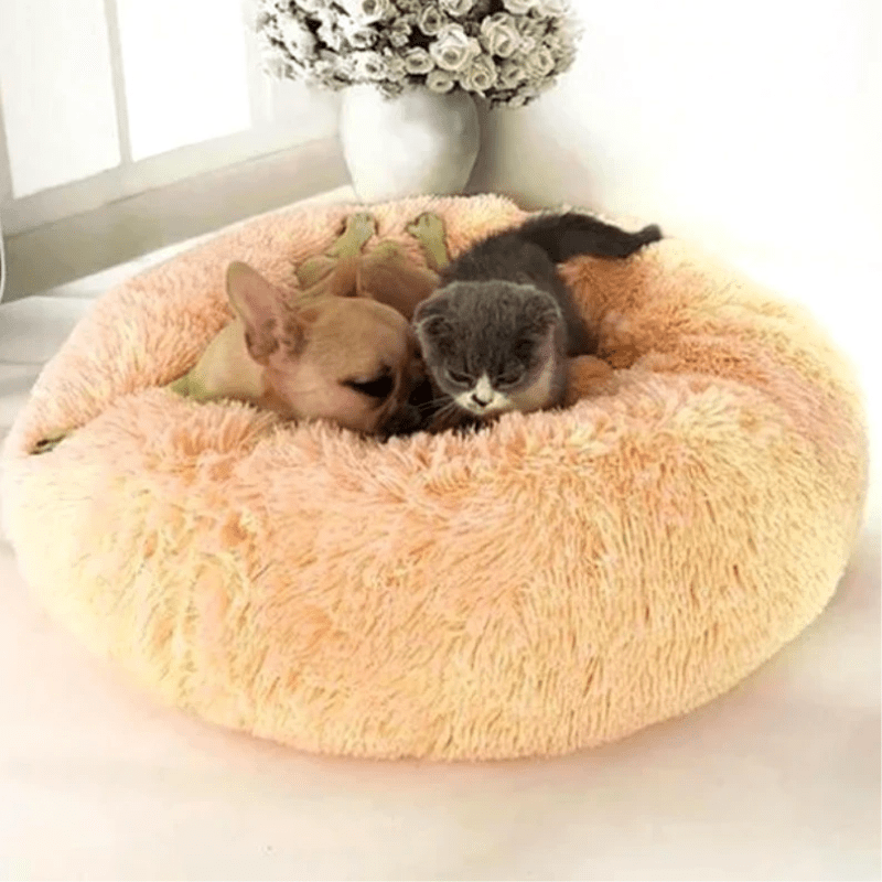 Calming Pet bed | Comfy Dog Bed High Stretch Soft Faux Fur for Dogs &  Cats