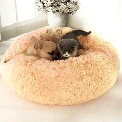 Calming Pet bed | Comfy Dog Bed High Stretch Soft Faux Fur for Dogs &  Cats