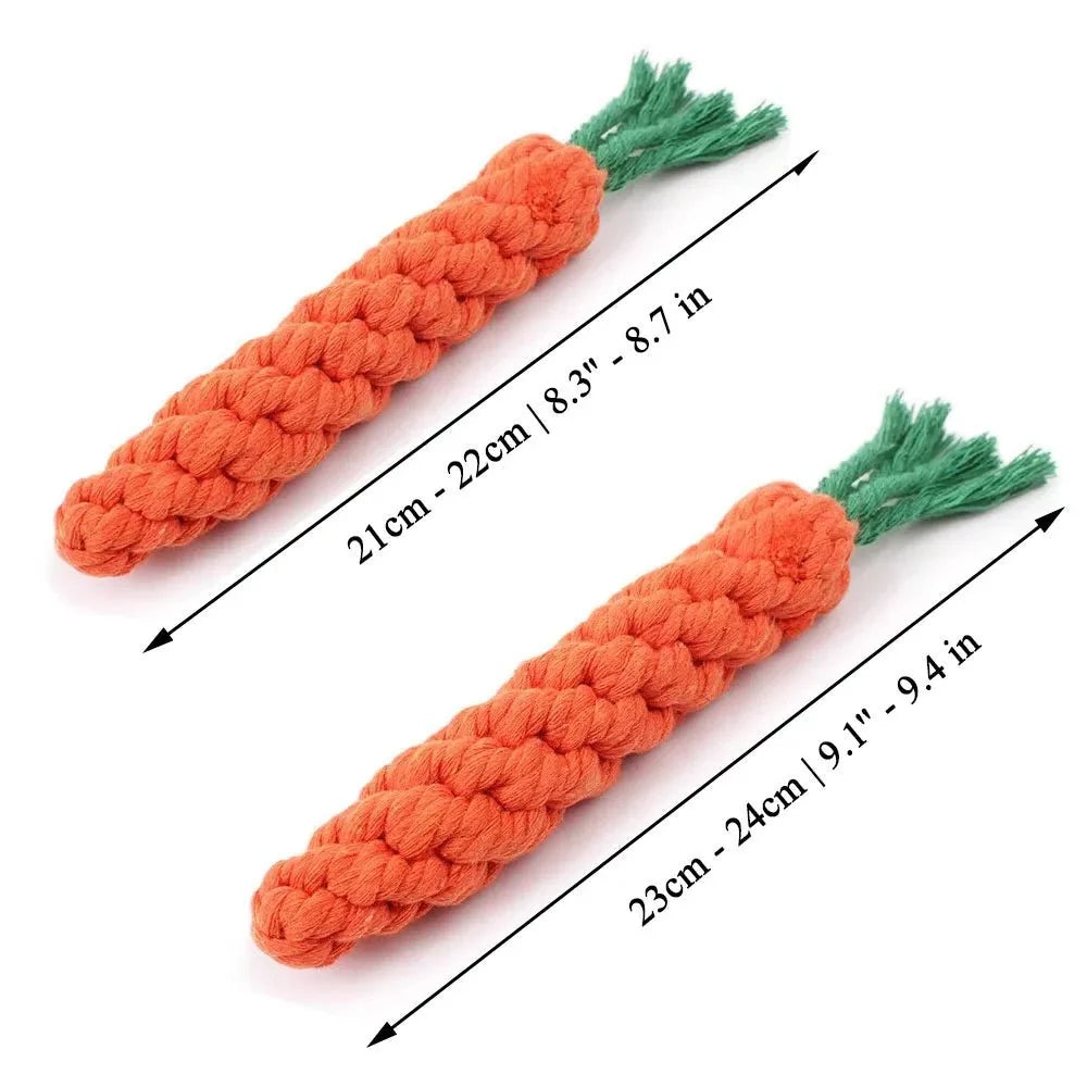 Carrot Bite Rope Durable Chew Toy