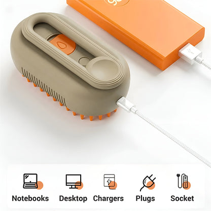 SteamPaw Steam Grooming Brush For Pet Hair Removal & Cleaning