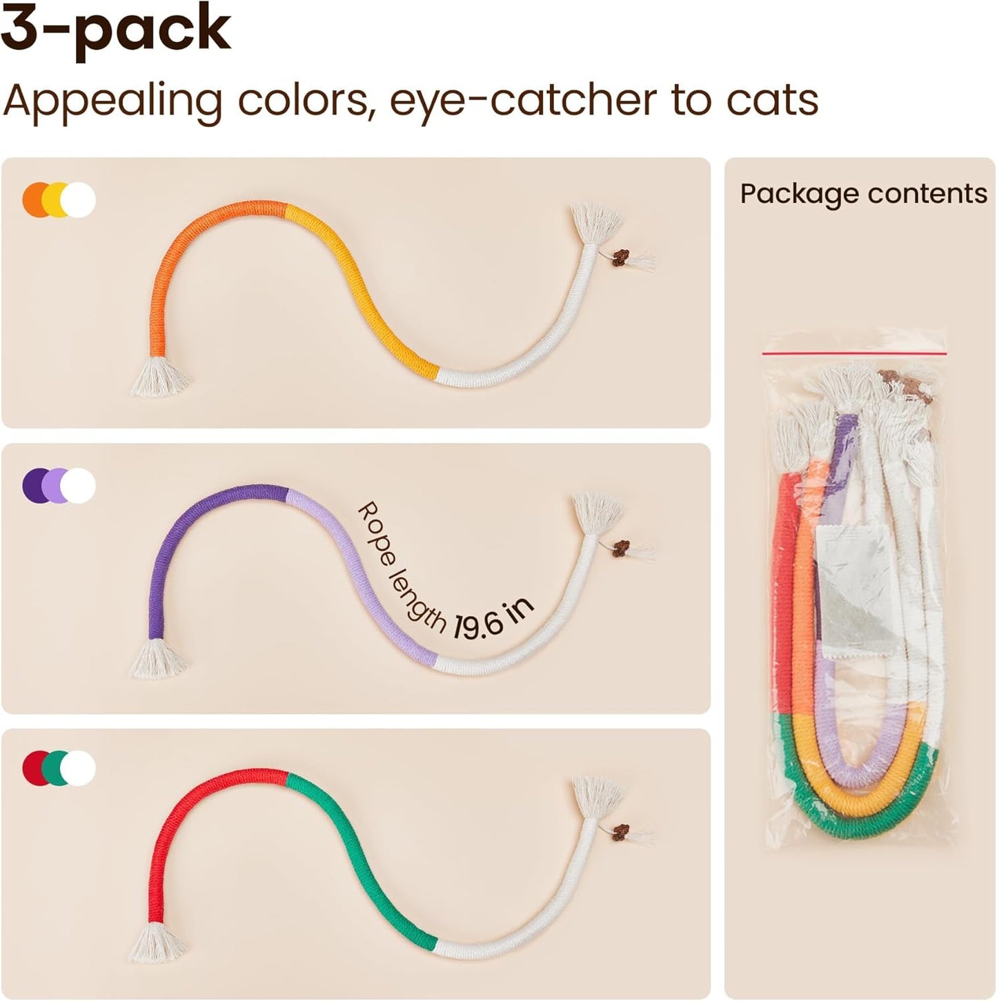 Catnip Chew Rope Toy Set