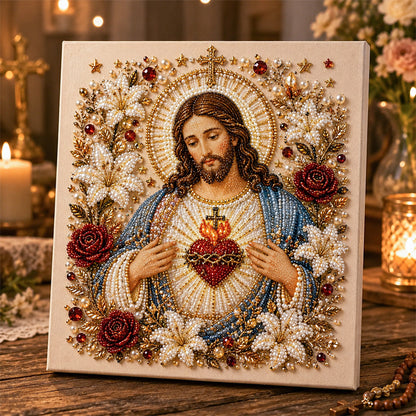 DIY Jesus Pearl Art Religious Home Decor Kit