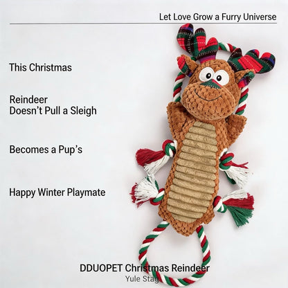 Christmas Reindeer Dog Toy — a festive companion made for merry playtime.