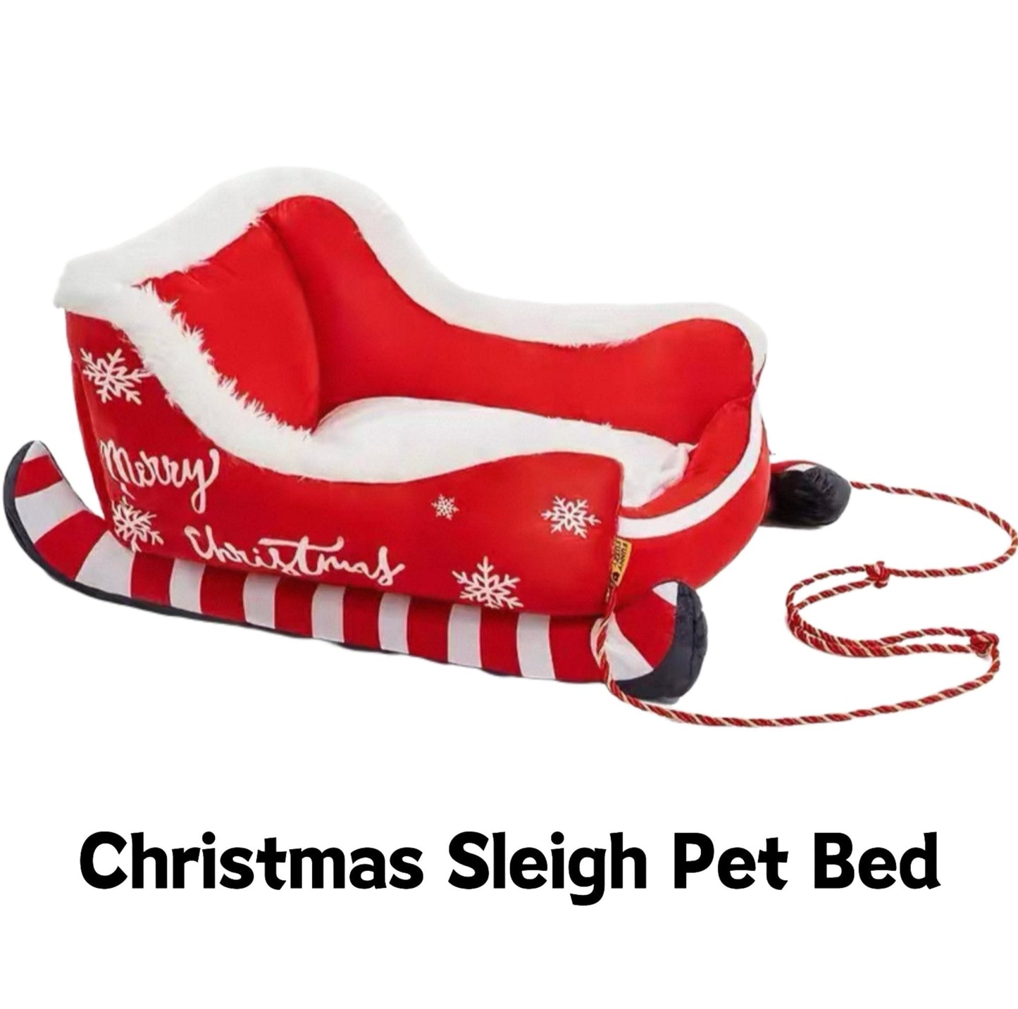 Christmas Sleigh Pet Bed — A Cozy Holiday Nest for Pets