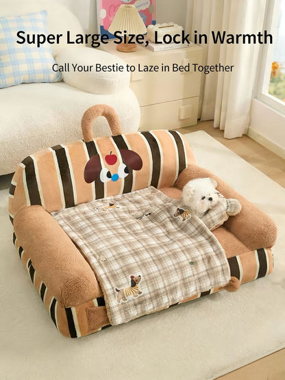 Cloud-Like Pet Blanket Pillow Combo