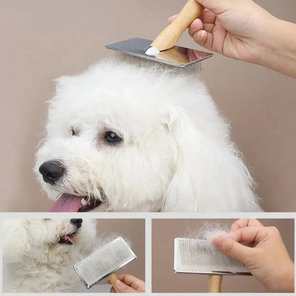 Comb Solid Wood Stainless for Hair Knot remove