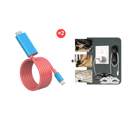 🔌JETZT 50% RABATT! ✨USB‑C auf HDMI Adapterkabel für Switch, PD 100W Schnellladeanschluss, Plug‑and‑Play Videokonvertierungskabel für Gaming & Bildschirmprojektion