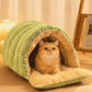 Cozy Cave Pet Nest - A Snug, Washable Haven for Your Furry Friend