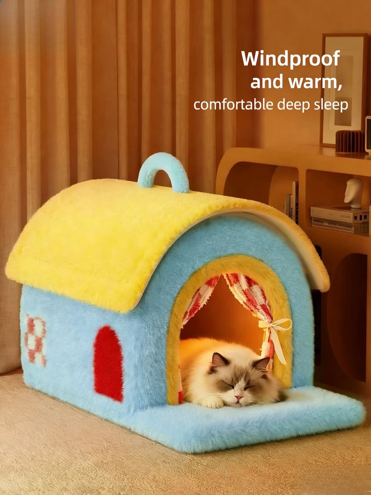 Cozy House Cat Bed
