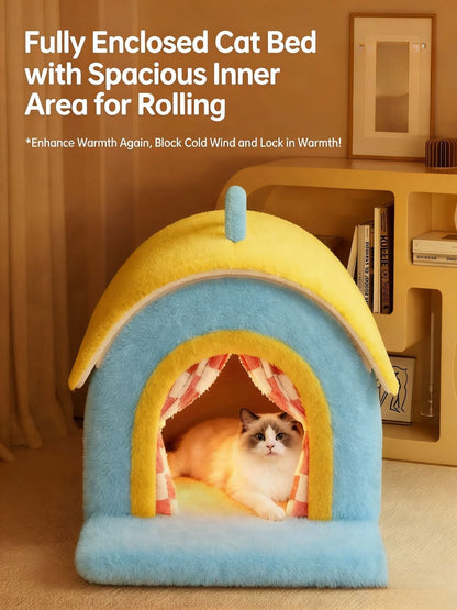 Cozy House Cat Bed