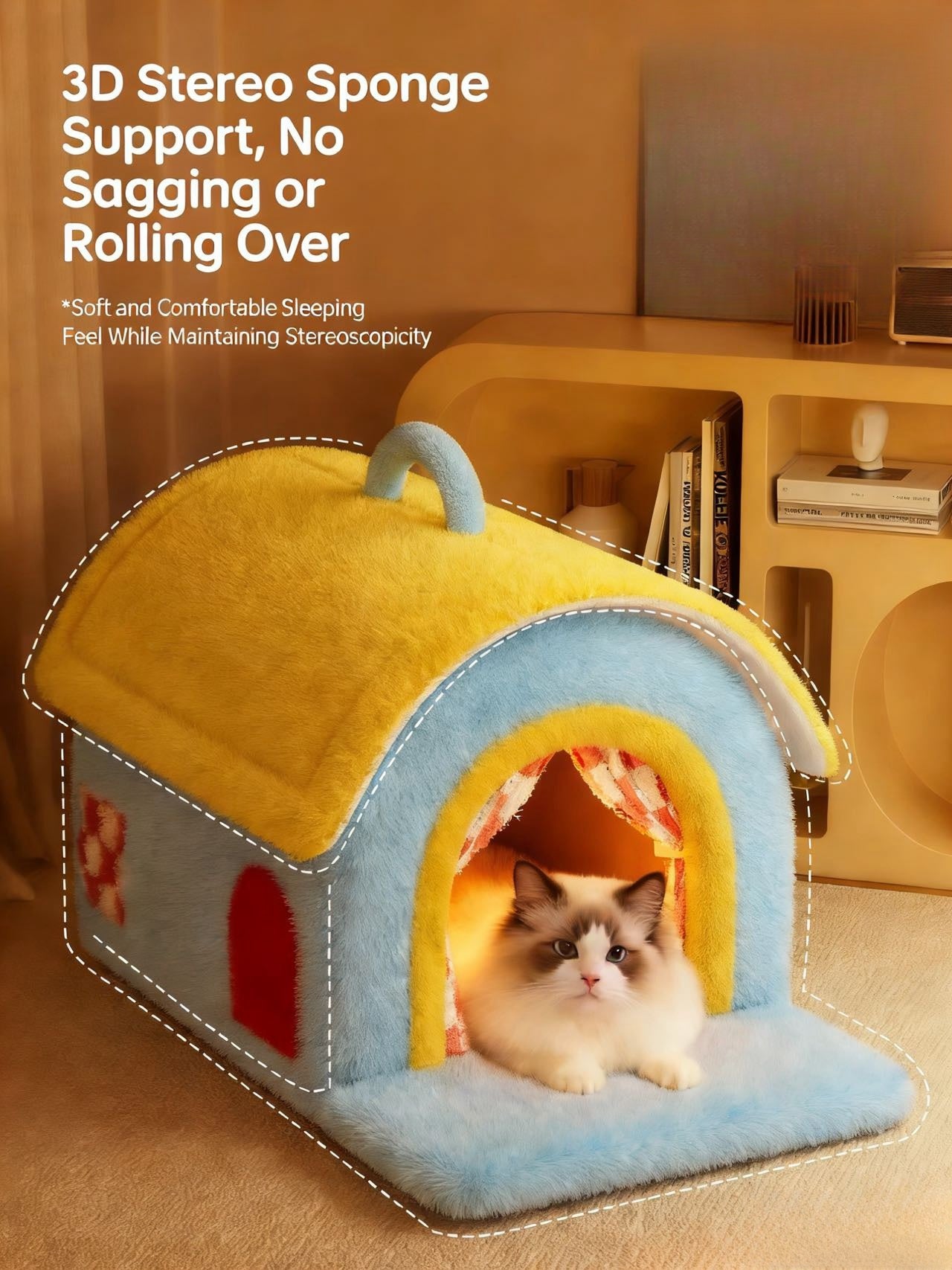 Cozy House Cat Bed