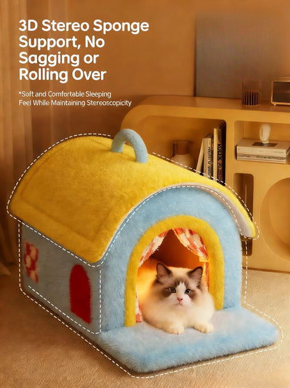 Cozy House Cat Bed