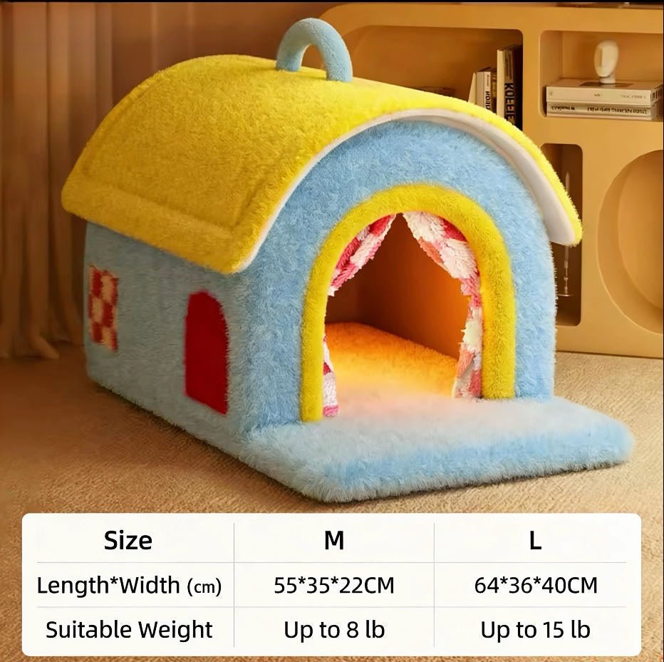 Cozy House Cat Bed
