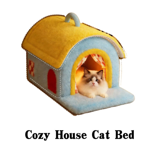 Cozy House Cat Bed
